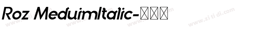 Roz MeduimItalic字体转换